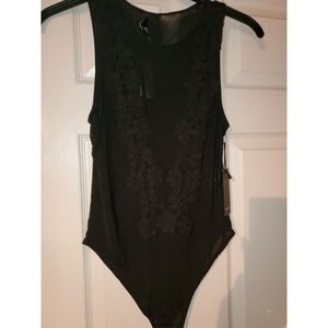 Black Sheer Mesh Body Suit